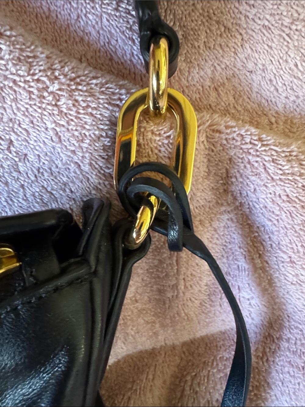 Lauren black leather handbag